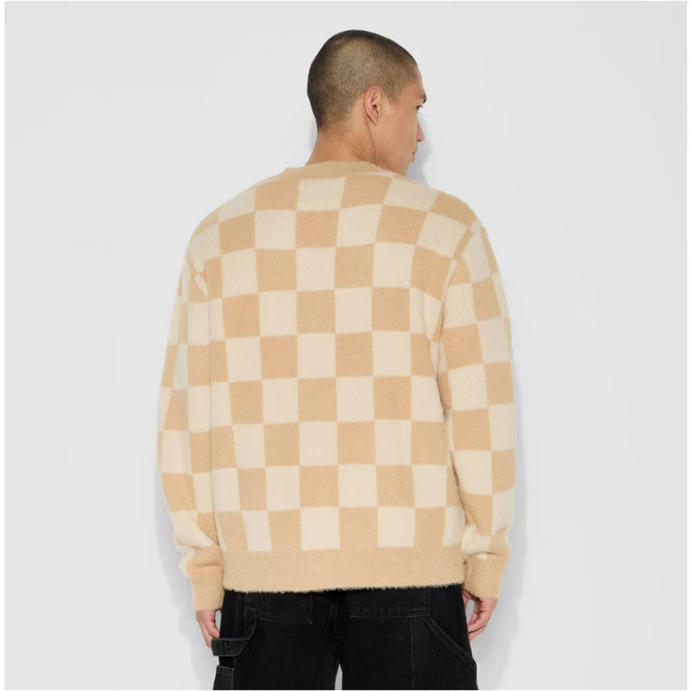 Men's Oversized Cardigan Sweater - Original Use in Cream Size Large - Picture 2 of 4